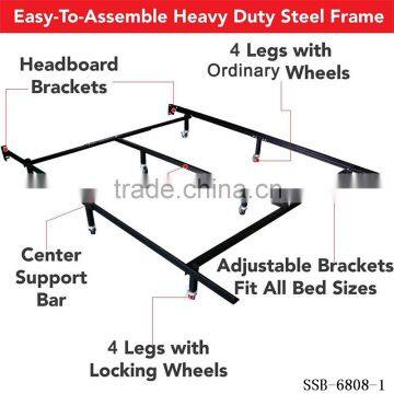 Mattress Foundation Adjustable Full/Queen/King Platform Metal Bed Frame photo-2
