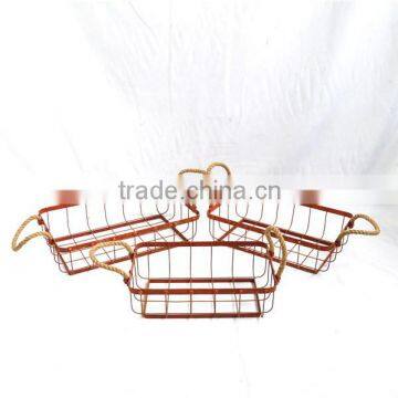 Best Quality Cheap Price Wholesale Rustic Metal Basket Wire Design photo-1
