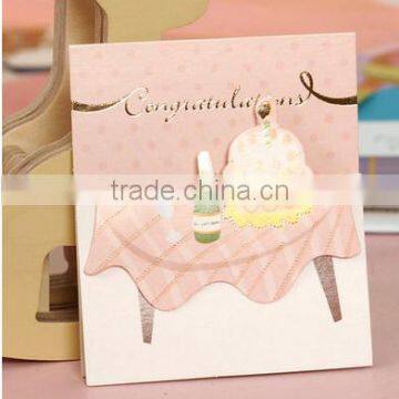 2016 good-selling 3D pattern desing pattern thanksgiving card/birthday card/greeting card