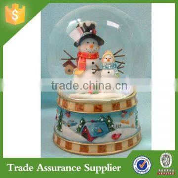 Modern Polyresin Snowman Snow Globe