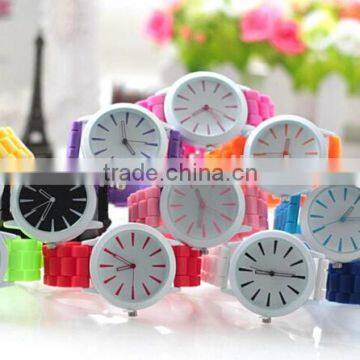 Fashion Summer Candy Color Electronic Quartz Movement Silicone Watches photo-2