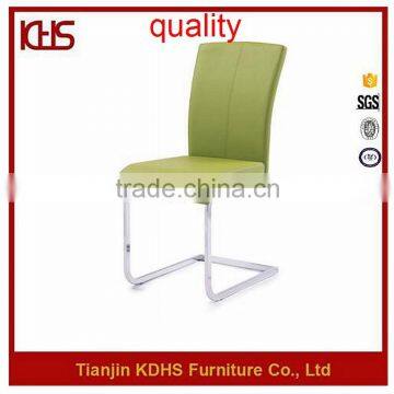 european country style sled shape frame elegant leather dining chair