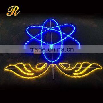 Flower shape christmas led motif lights for festival decoration