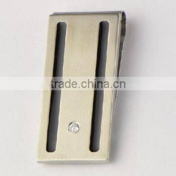 Wholesale mens metal money clip, high quality 316l stainless steel money clip