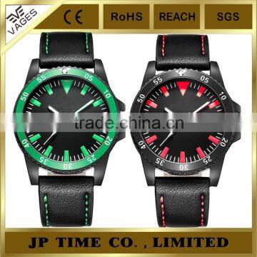 fashion luxury IP black plating stainless steel rotating bezel oem brand watch