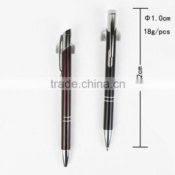 crystal grip ball pen, metal clip ballpen