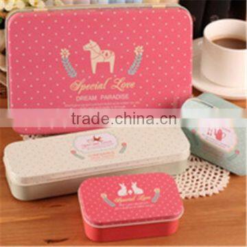 2015 chiness best rectangular shaped metal postcard tin box