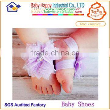 Best-selling barefoot baby sandals with bead chinese factory