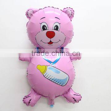 90*61cm pink bottle bear balloons baby birthday Aluminum helium balloon