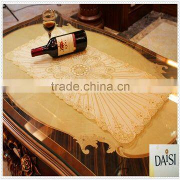 40x84 Gold and Silver Long Lace Tablecloth