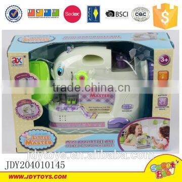 New products for children home appliance toy electric mini sewing machine with flash