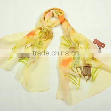 Customize Digital Printed Chiffion Scarf 100% Silk Scarves NO MOQ photo-4