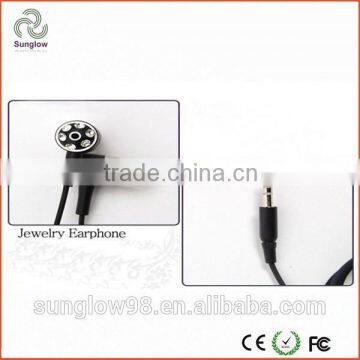 Shinning Wired Computer Metal Earphones With Optional Microphone