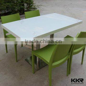 Top grade 4 seater dining table set,artificial marble dining tables,cream colored dining room table and chairs