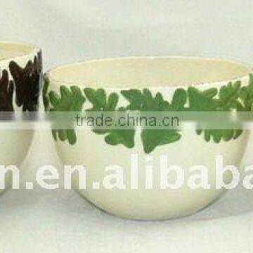 3PCS bowl set with embossed designs