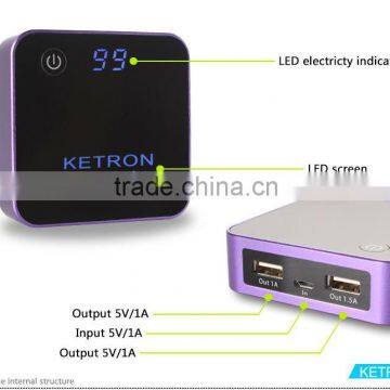 customised screen mobile charger 8400 smart mobile phone power bank