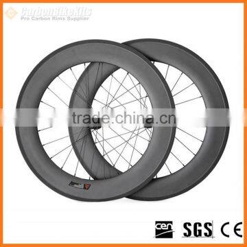 CarbonBikeKis 88mm Clincher Road Bicycle carbon wheels 700c disc