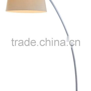 Europe hotel floor lamp in fish shape base in chrome finish color