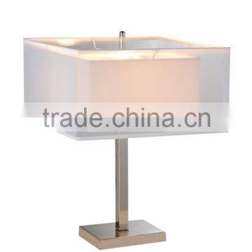 2015 new design modern contracted hotel bedside desk lamp with metal base desk lamps