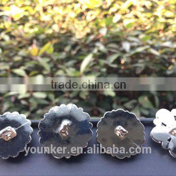 2016 Rhinestone Acrylic Plastic Colorful Button Sewing With Shank Bulk Cheap High Quality Button Flower Center photo-2