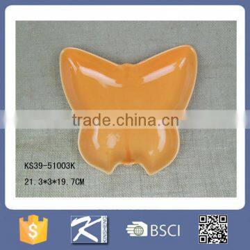Kinsheng Butterfly Shape Beautiful Colorful Ceramic Plates Wholesale photo-2