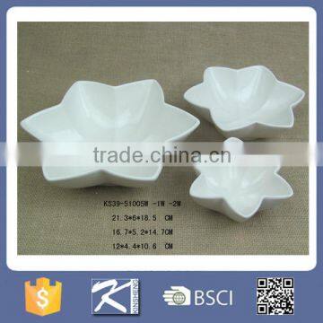 Kinsheng Hotsale White Ceramic Six Petals Bowls 2016