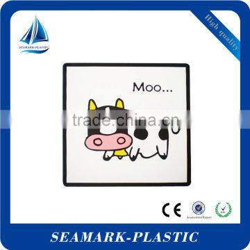 2016 eco-freidly custom shaped rubber square coffee cup coaster mats