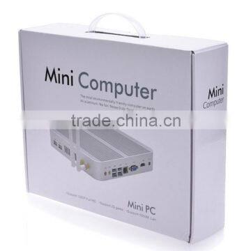 Aluminum Alloy Case 2* RJ45 Gigabit LAN Ports Fanless Mini PC Intel HD Graphics