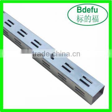 High Quality Chrome Finish Slotted Upright/Steel Pipe/Metal Square Tube