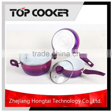 Aluminium ceramic cookware sets with induction bottom