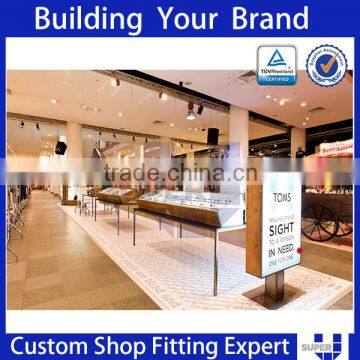 Tailor made wooden decorative retail sunglass store fixtures