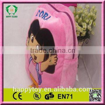 Hot!!! HI CE Promotional good quality lovely cute cartoon dora plush bag