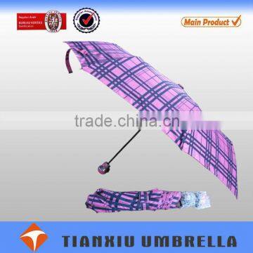 Automatic easy open and close new stytle handle 3 fold umbrella for man,folding umbrella cheap