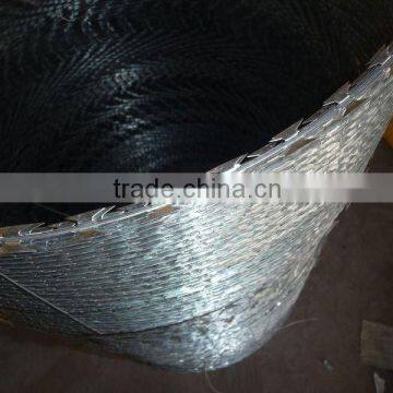 Galvanized razor wire fencing