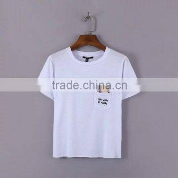 women clothing round collar t shirt for girls of short sleeve white t shirt