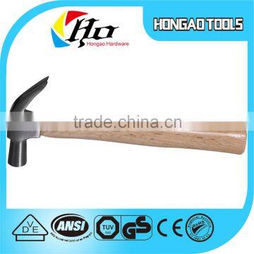 250g,350g,500g,750g American type tool claw hammer with wooden handle