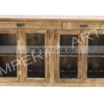 INDIAN MANGO WOOD 2 DOUBLE SIDE BOARD WITH 2 DRAWER, FOR HOME FURNITURE