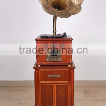 modern style Phonograph gramophone replica wood gramophone