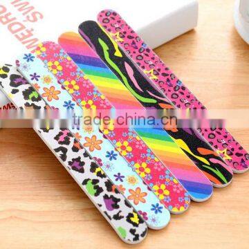 Flowers Pattern Sanding Buffer Shiner Block Manicure Nail Art Pro Files Tool