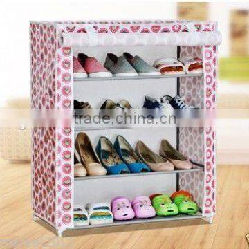 non-woven fabirc louver door shoe cabinet