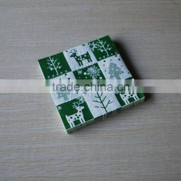 18gsm 3-ply 1/4 folded printed tissue napkin