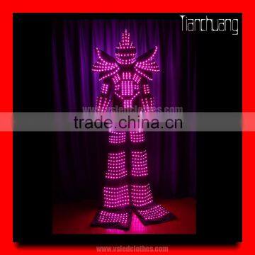 Programmable LED Tron Dance Costume, Adults Robot LED Costumes