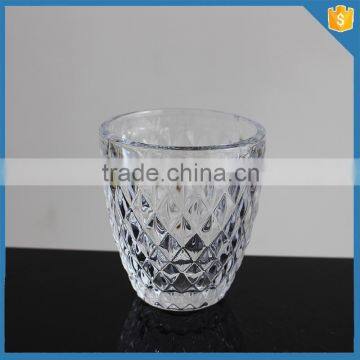 Thicked crystal glass water tumbler with round bottom