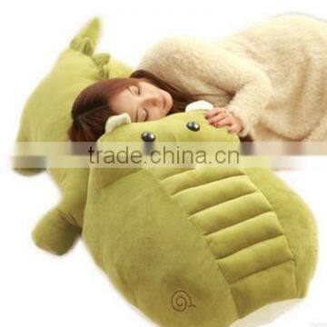 creative lovely cartoon kids plush toy gift green purple and pink crocodile doll sleeping pillow