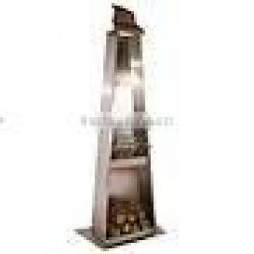 stainess steel outdoor fireplace