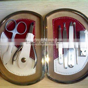 MRT-078 Pretty PU bag stainless steel 7pcs manicure set