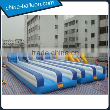 Inflatable bungee run! Double lanes inflatable air runing tracks / inflatable bungee trampoline