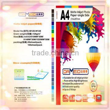 128g a5 a4 a6 A3high Quality Matte Photo Paper,direct Factory Supplier(manufacturer)