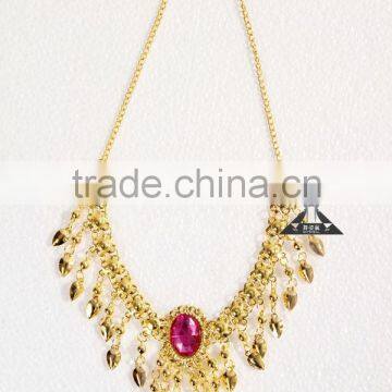 Belly Dancing Costumes Accessory, Golden Fashion Necklace for Dancer (T101)