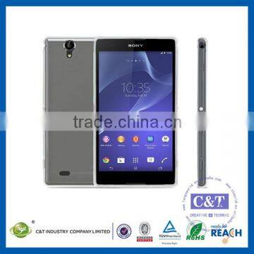 C&T Latest trend new arrival ultra slim clear tpu cover for sony t2 ultra